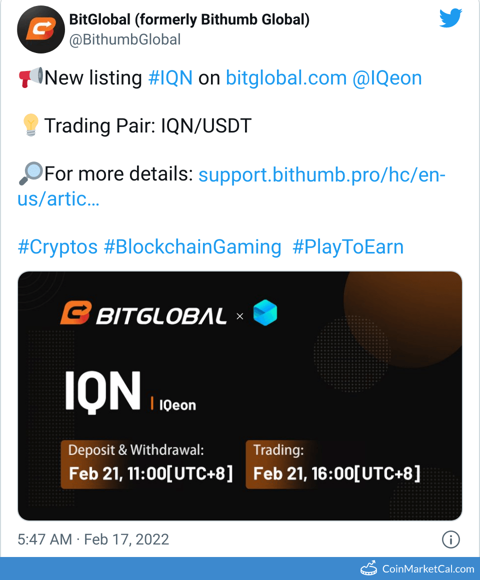 BitGlobal Listing