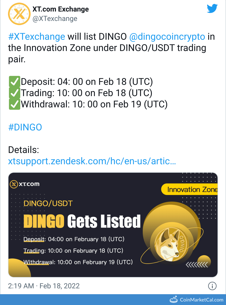 XT.COM Listing
