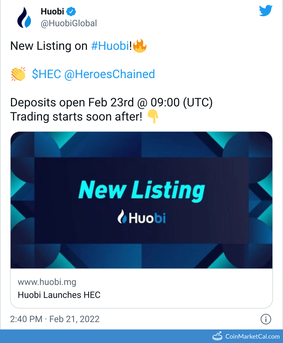 Huobi Global Listing