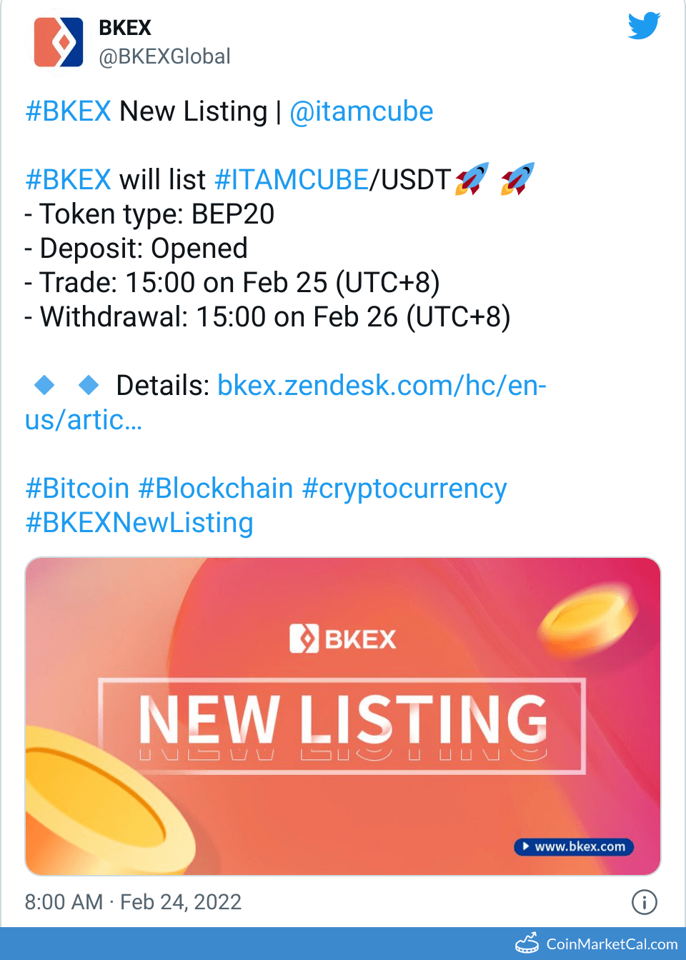 BKEX Listing