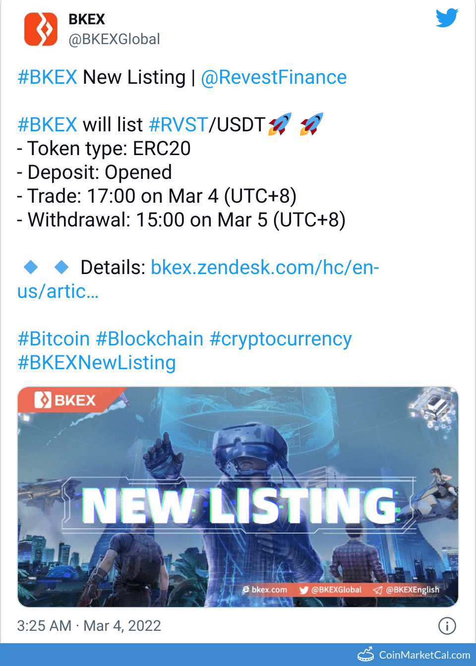 BKEX Listing