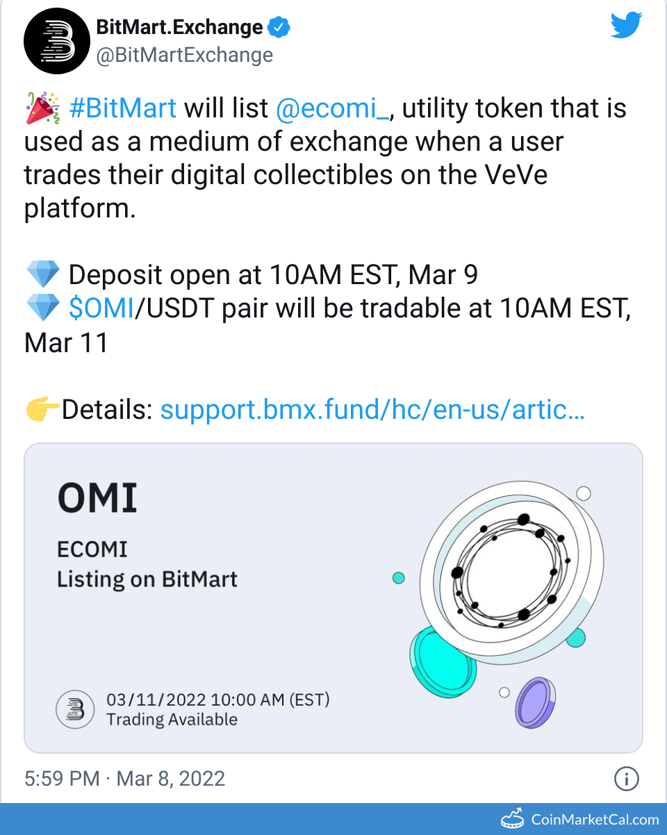 BitMart Listing