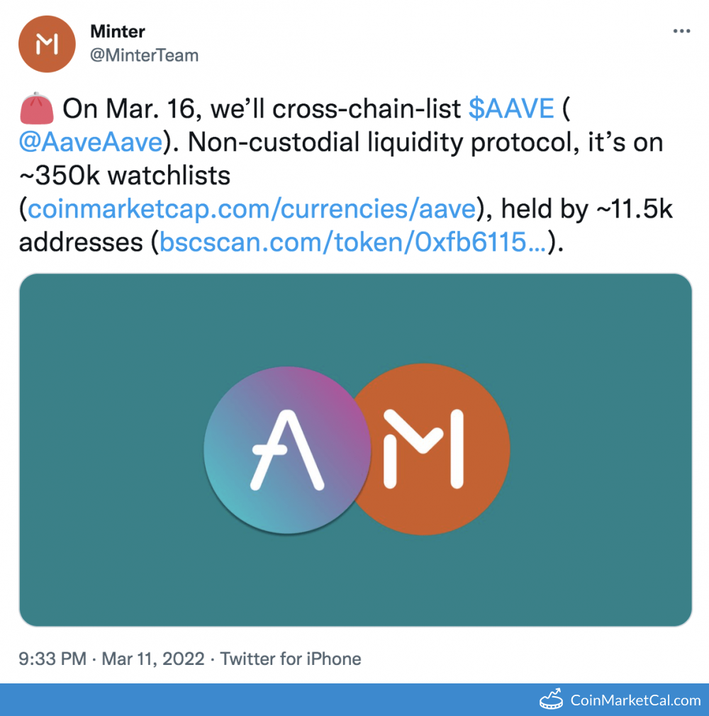 Minter Lists AAVE