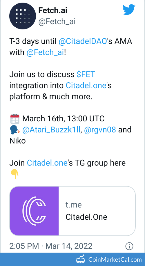 XCT & FET Telegram AMA