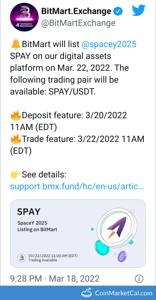 BitMart Listing