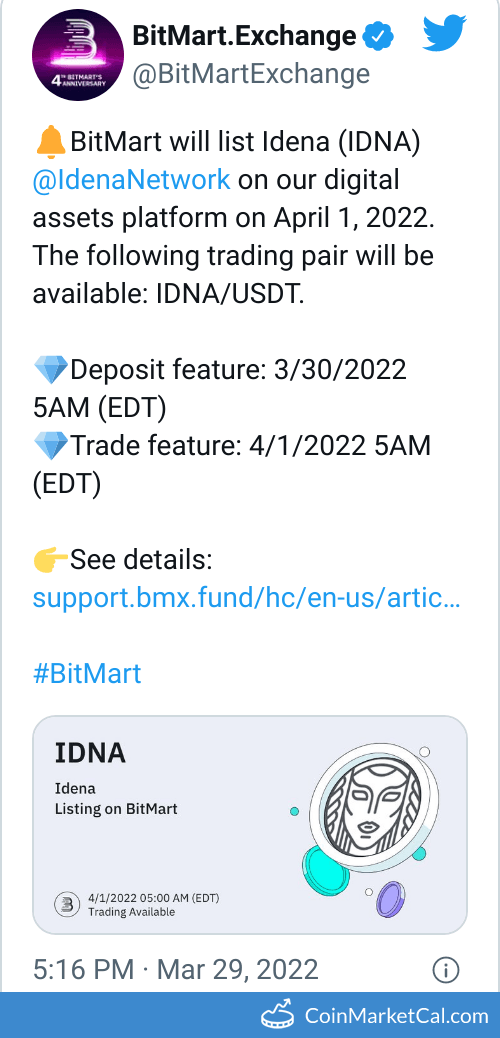 BitMart Listing