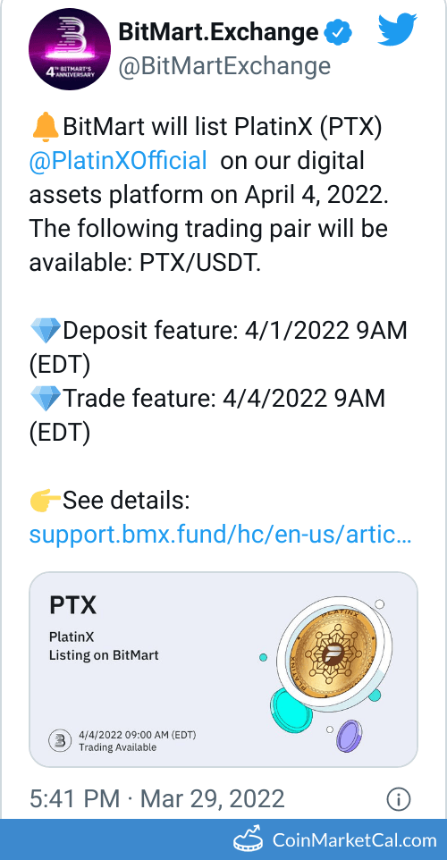 BitMart Listing