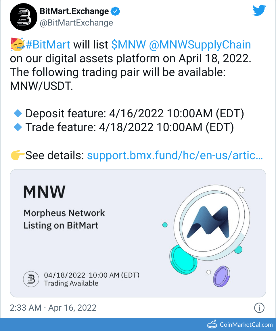 BitMart Listing