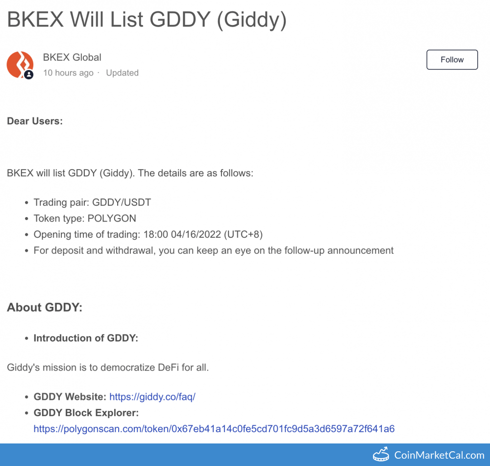BKEX Listing