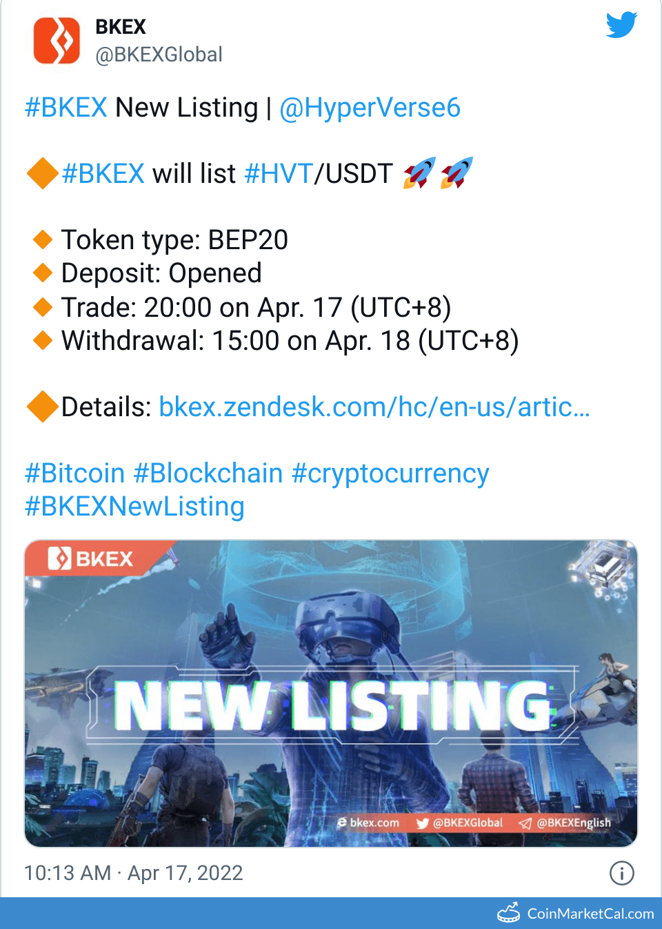 BKEX Listing