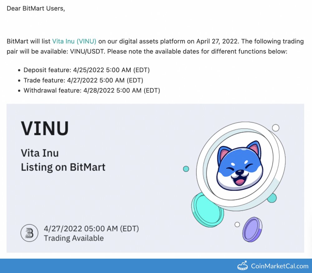 Bitmart Listing