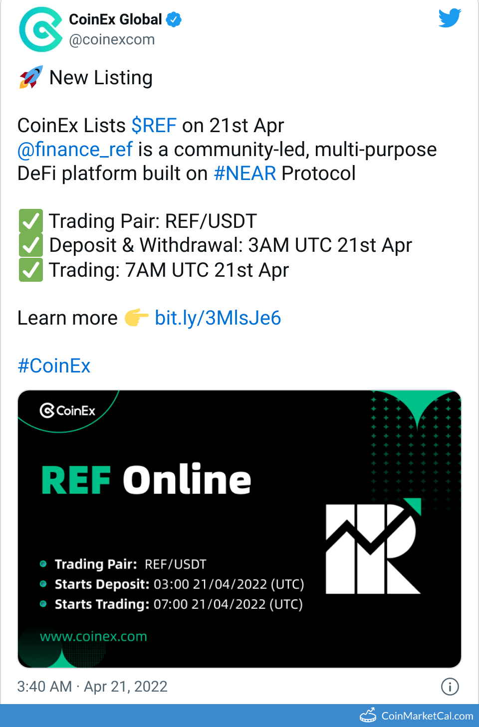 CoinEx Listing