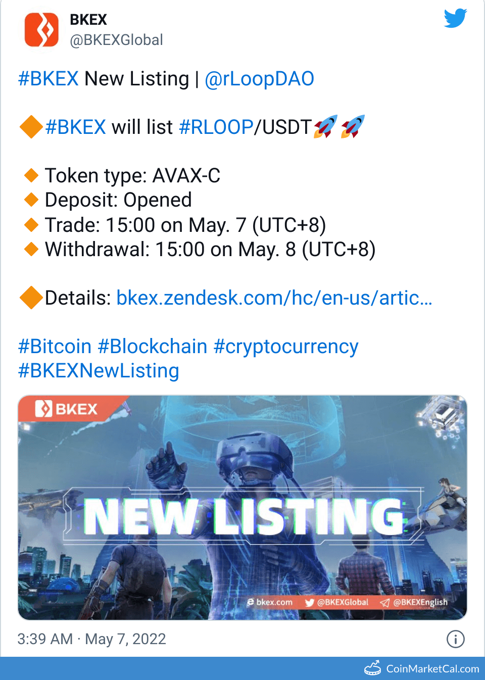 BKEX Listing