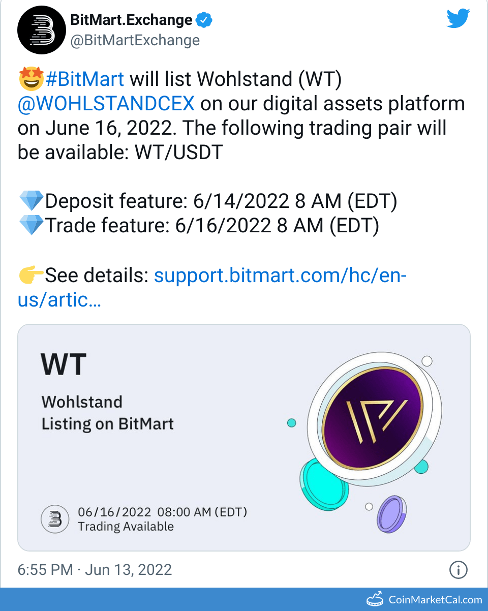 BitMart Listing