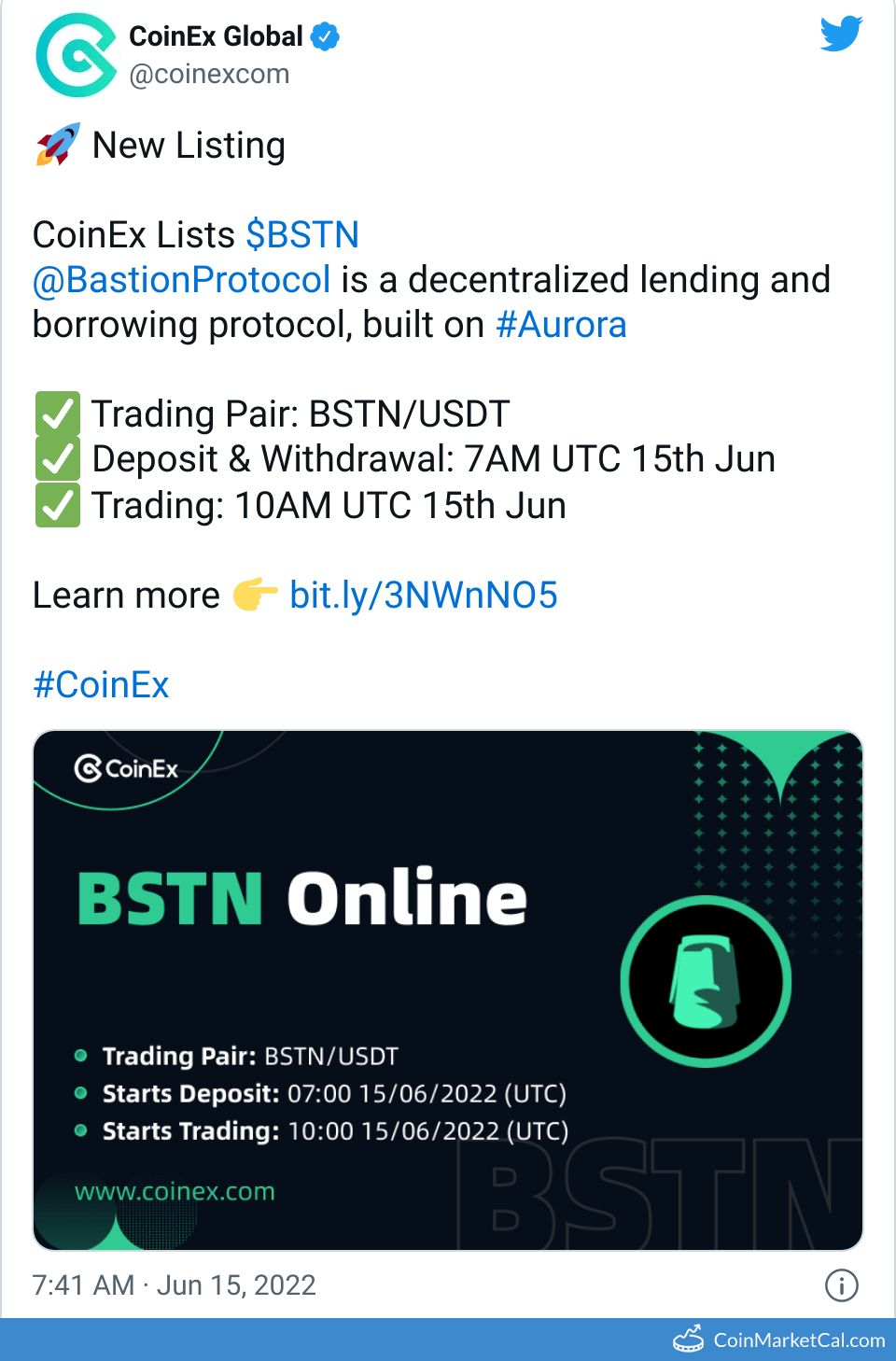 CoinEx Listing