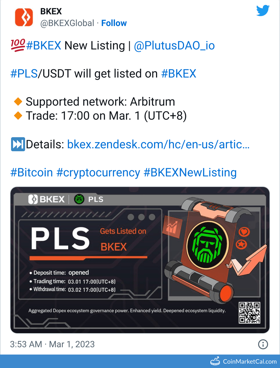 BKEX Listing