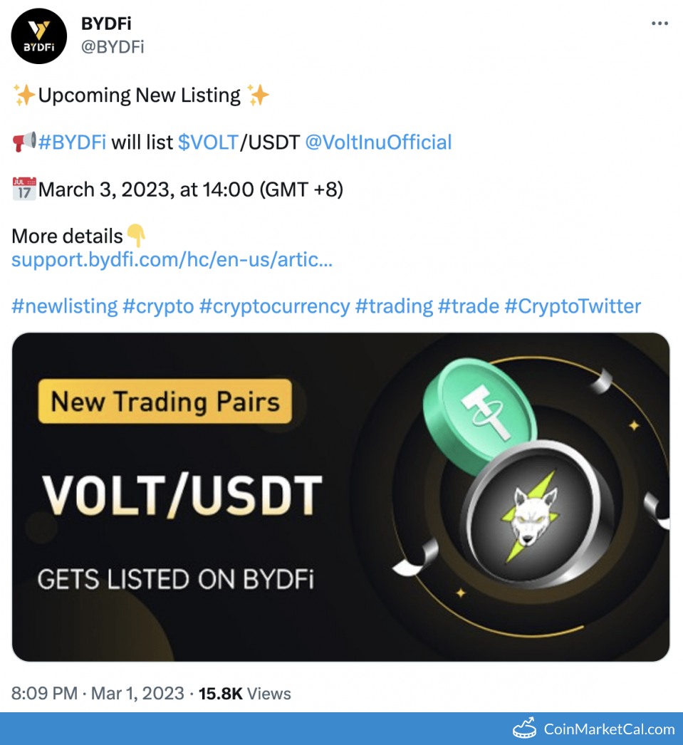 BYDFi Listing