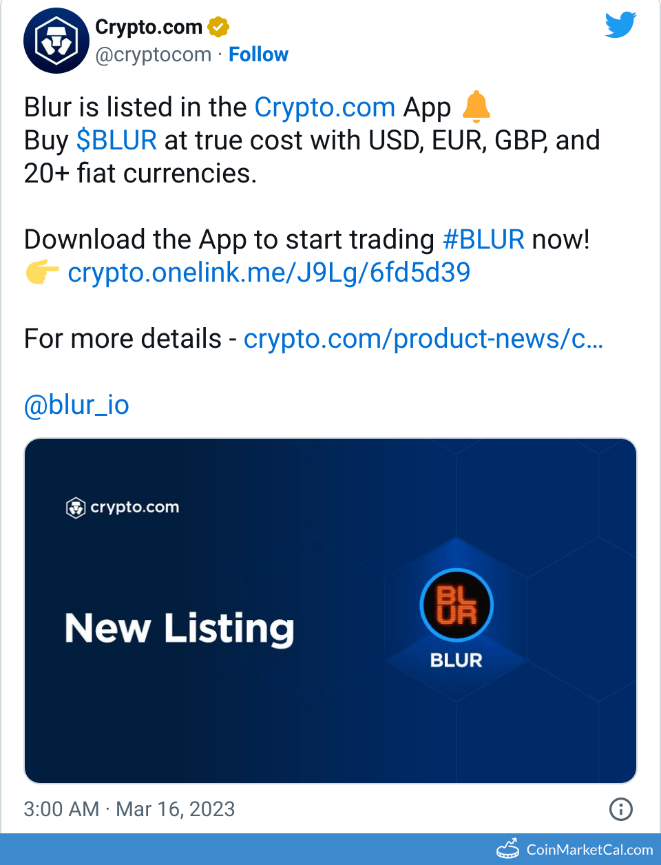 Crypto.com Exchange Listing