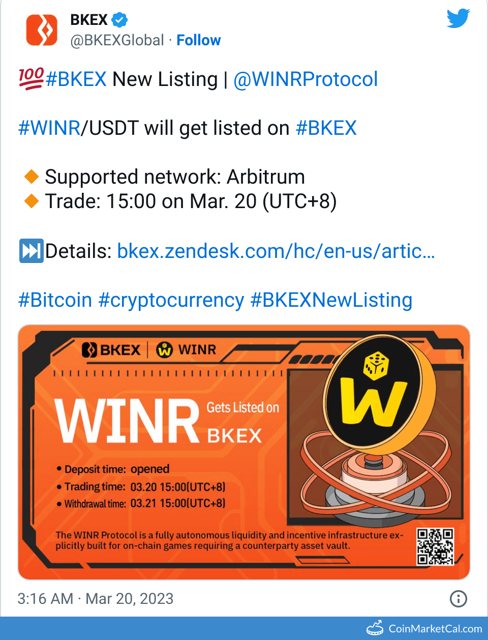 BKEX Listing