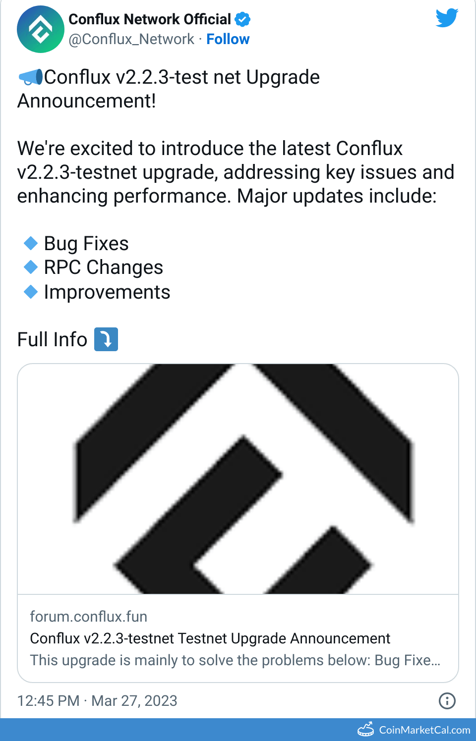 V2.2.3 Testnet Upgrade