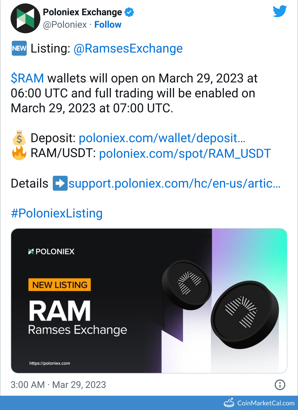 Poloniex Listing