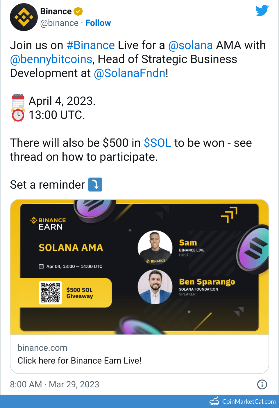 Binance Live AMA