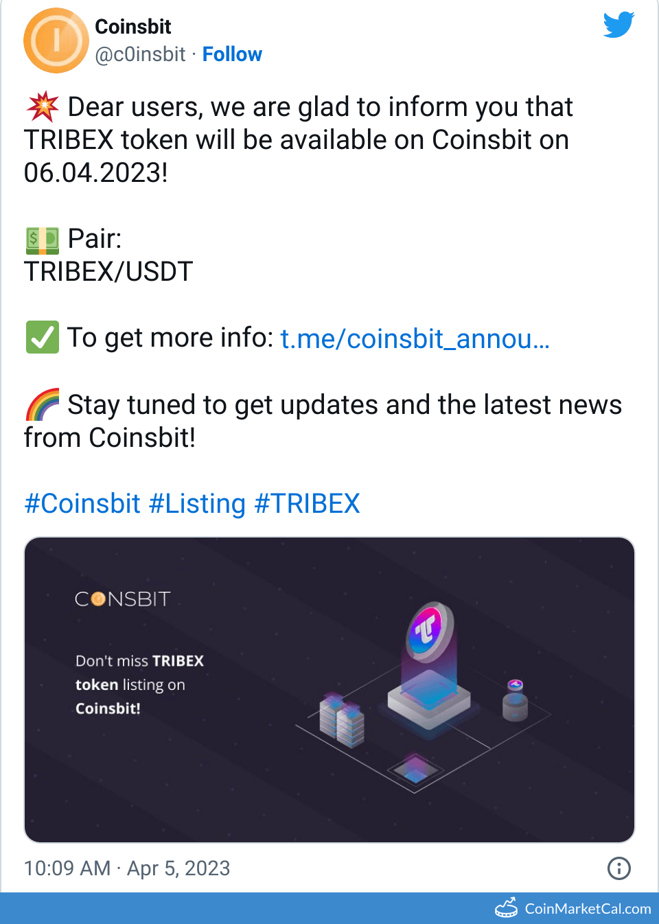 Coinsbit Listing