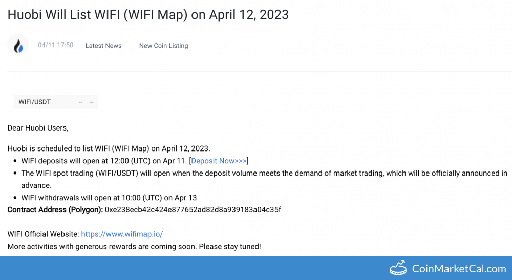 Huobi Listing