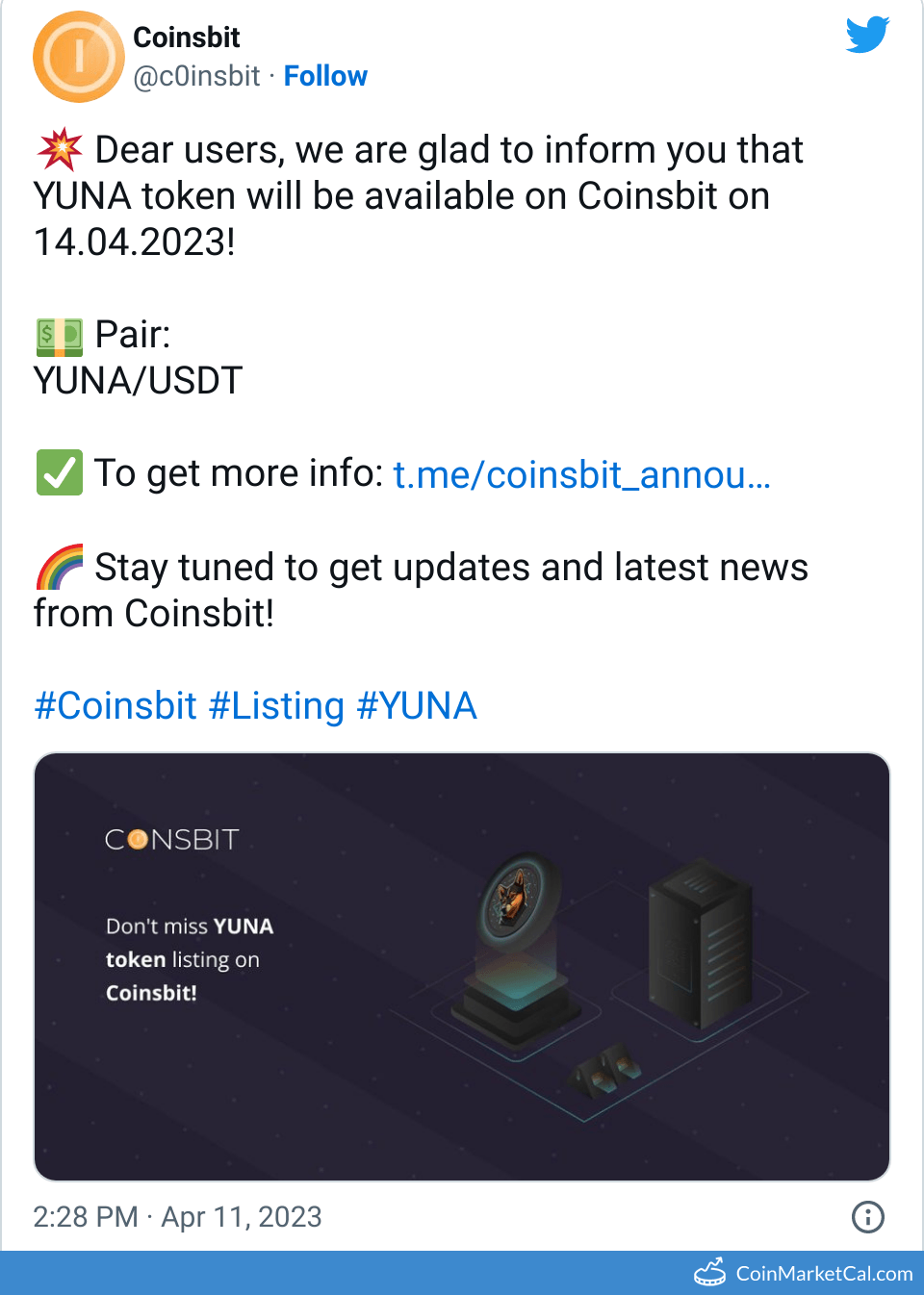 Coinsbit Listing
