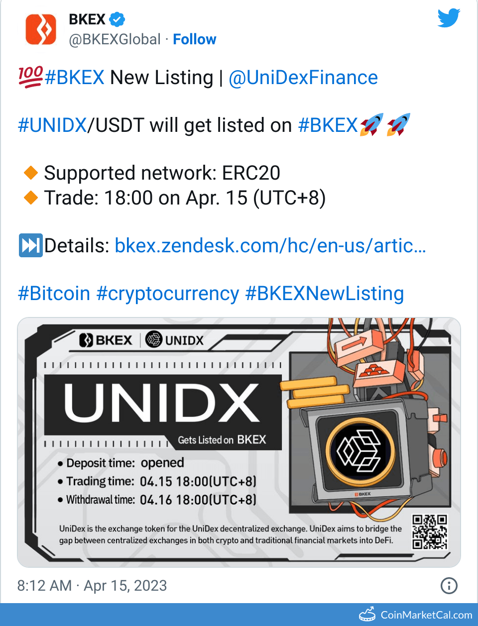 BKEX Listing