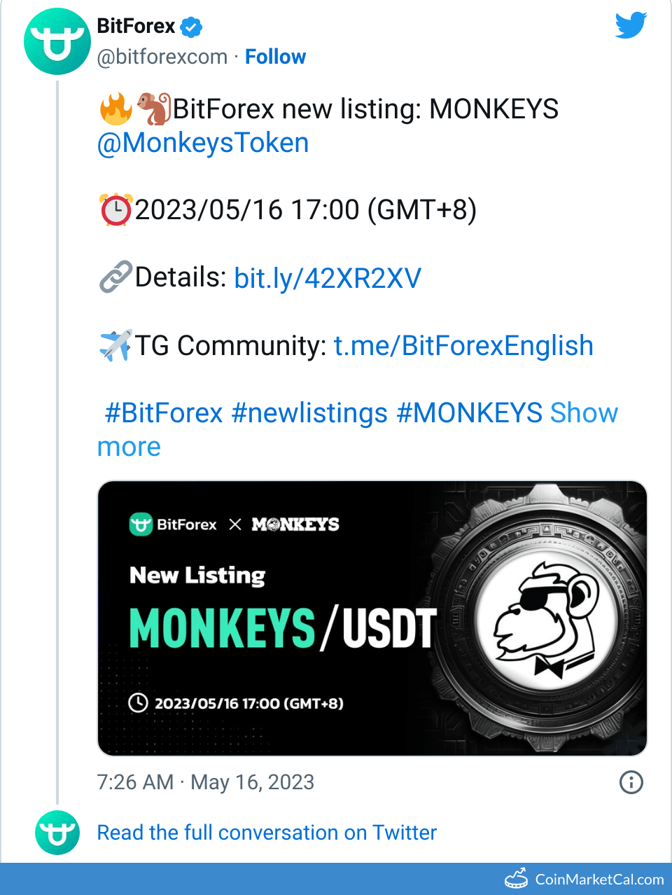 Bitforex Listing