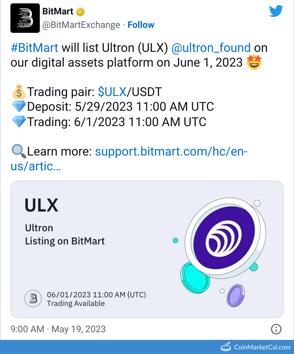BitMart Listing