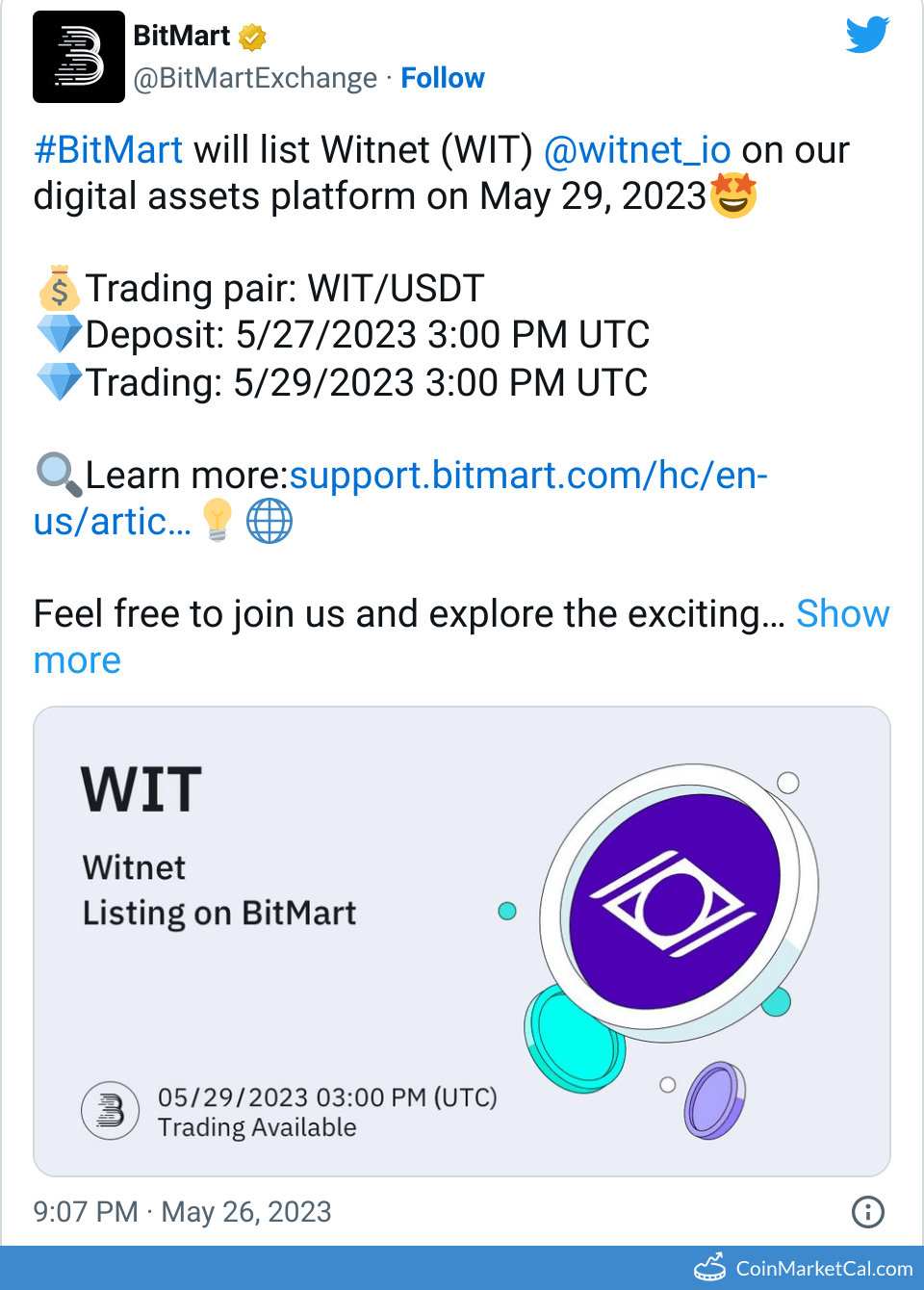 BitMart Listing