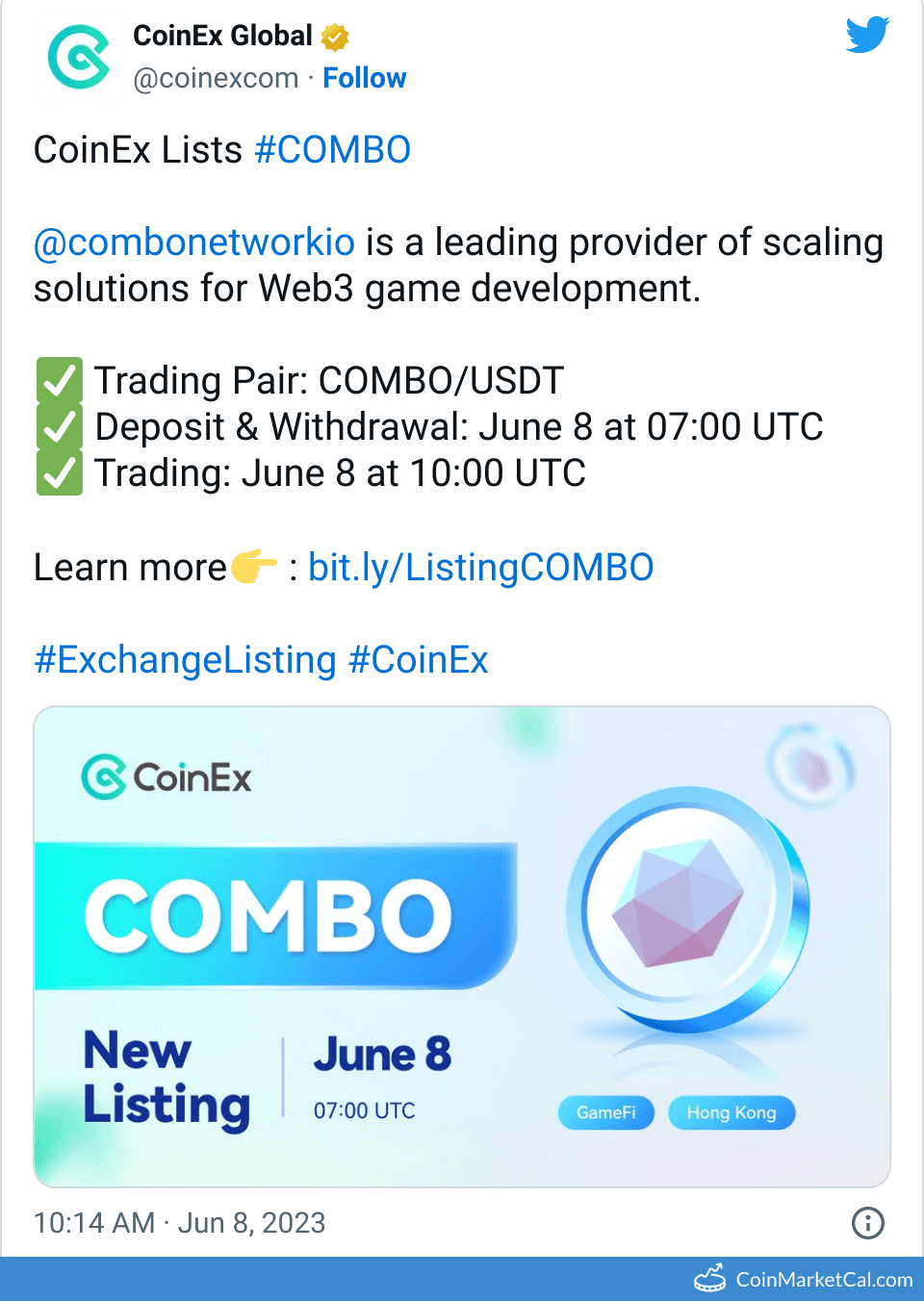 CoinEx Listing