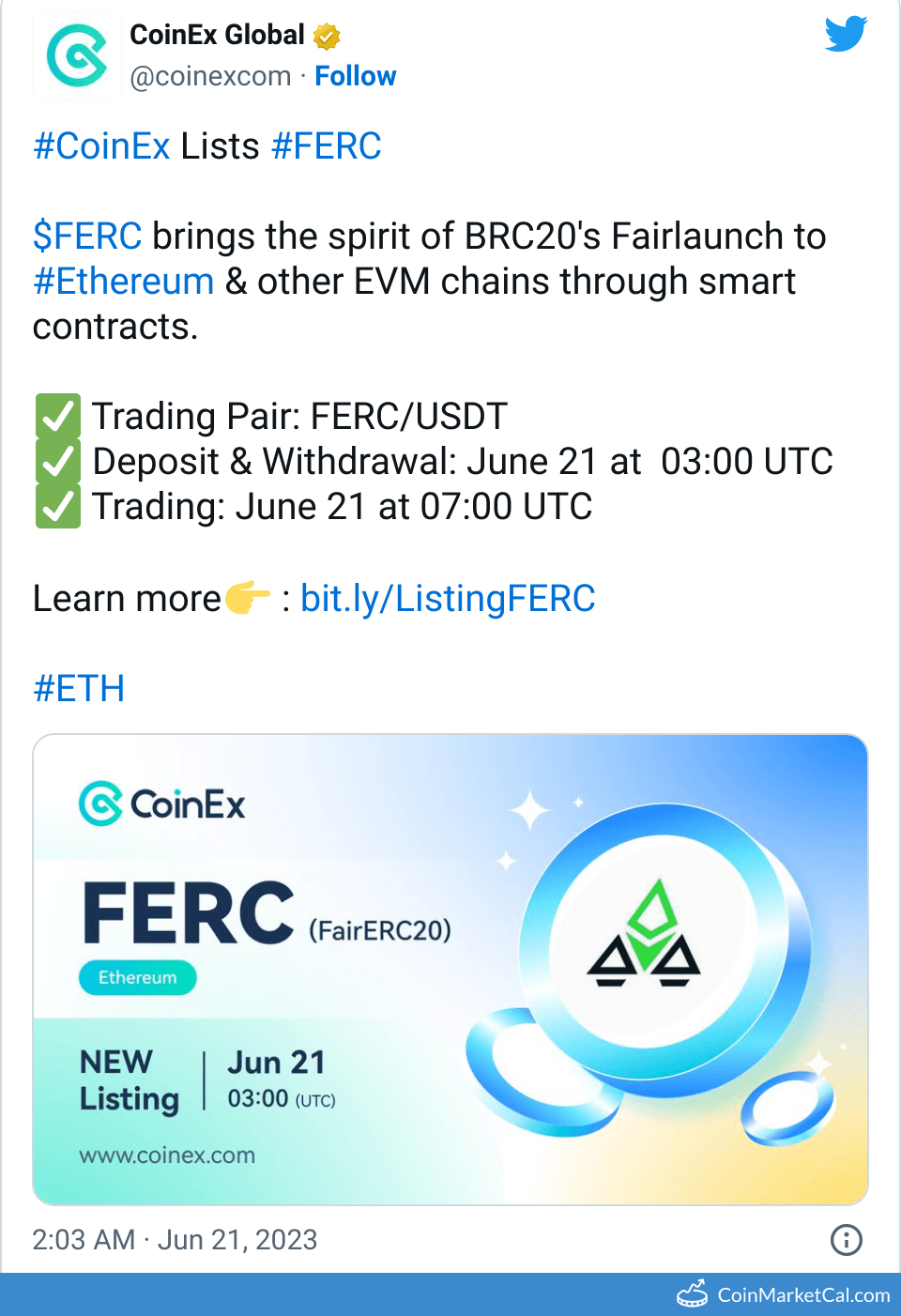 CoinEx Listing