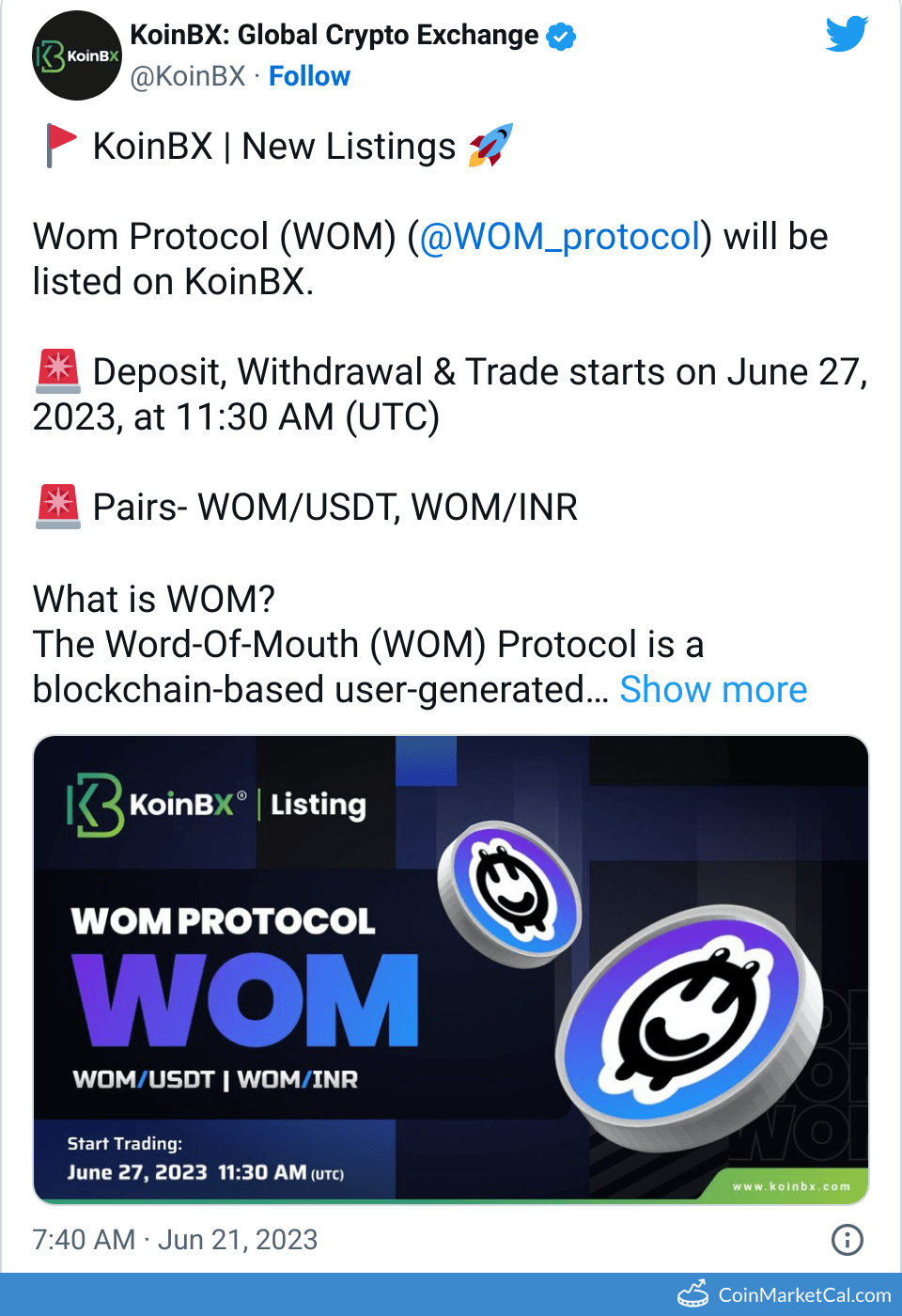 Koinbx Listing
