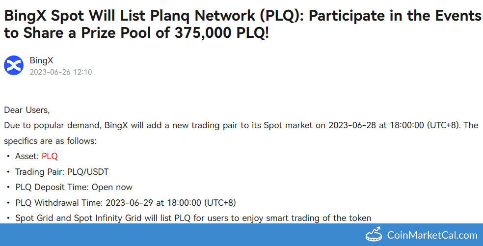 BingX Listing