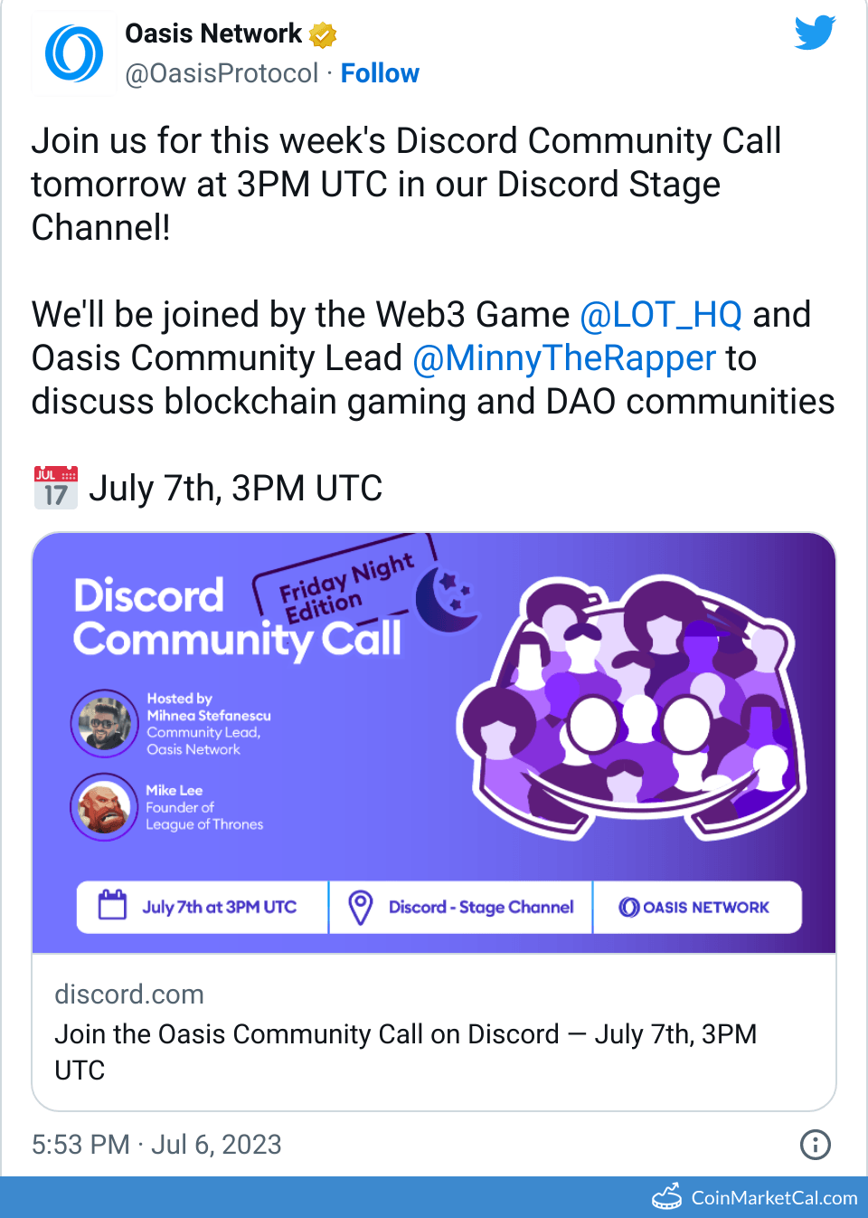 Discord Community Call