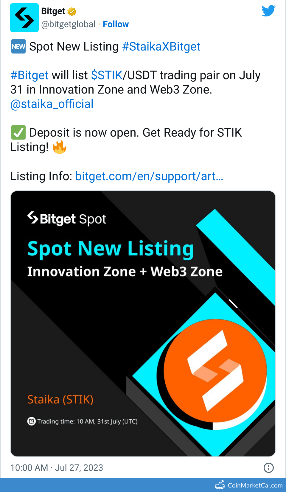 Bitget Listing