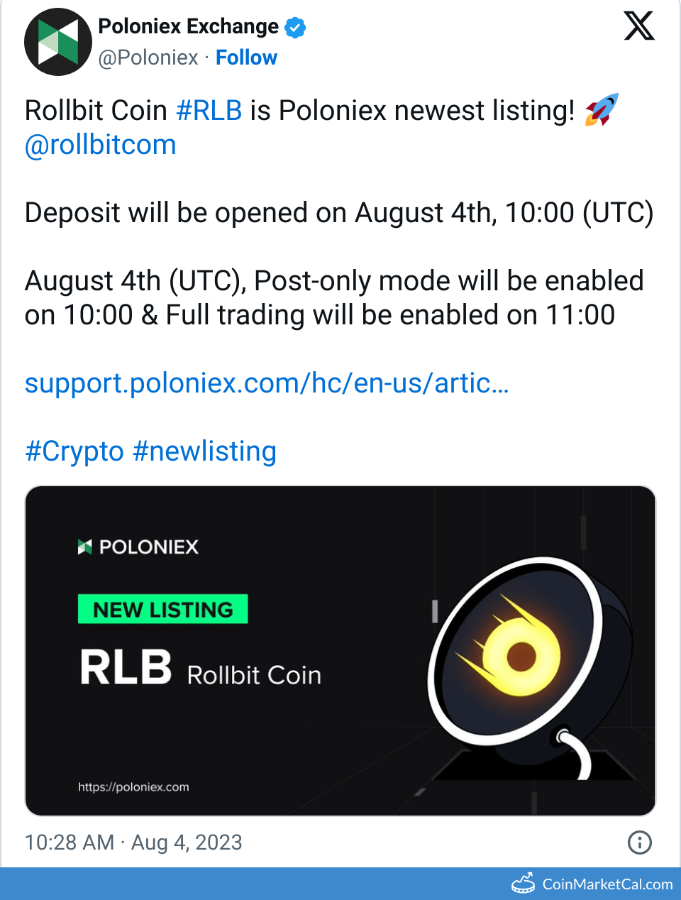 Poloniex Listing