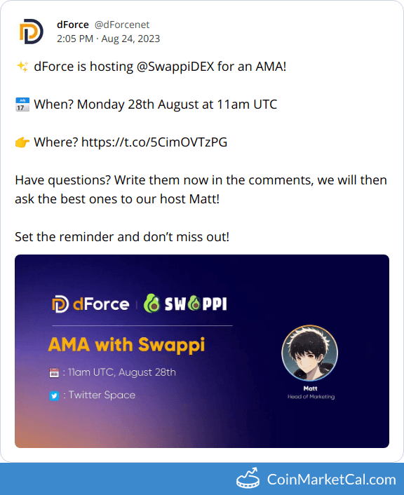 Swappi AMA with DForce