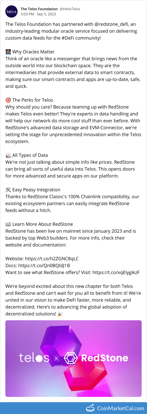 Partnership with RedStone
