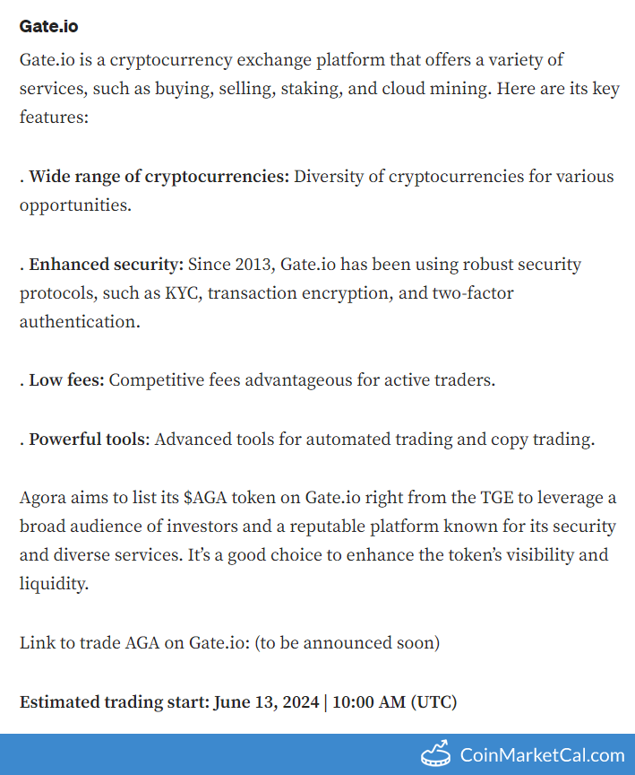 Gate.io Listing