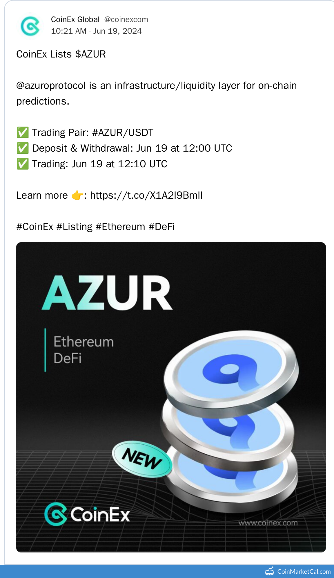 CoinEx Listing
