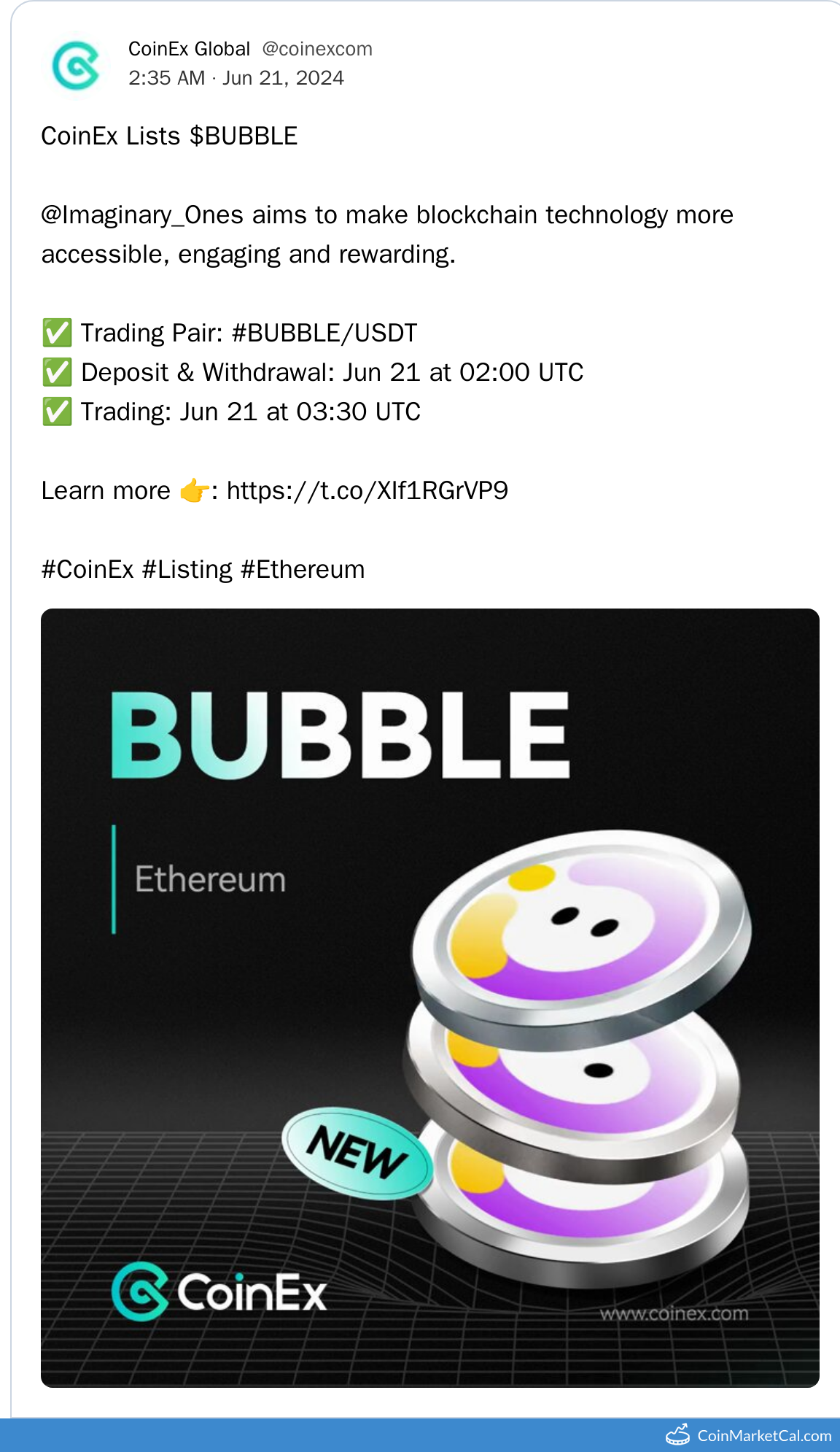 CoinEx Listing