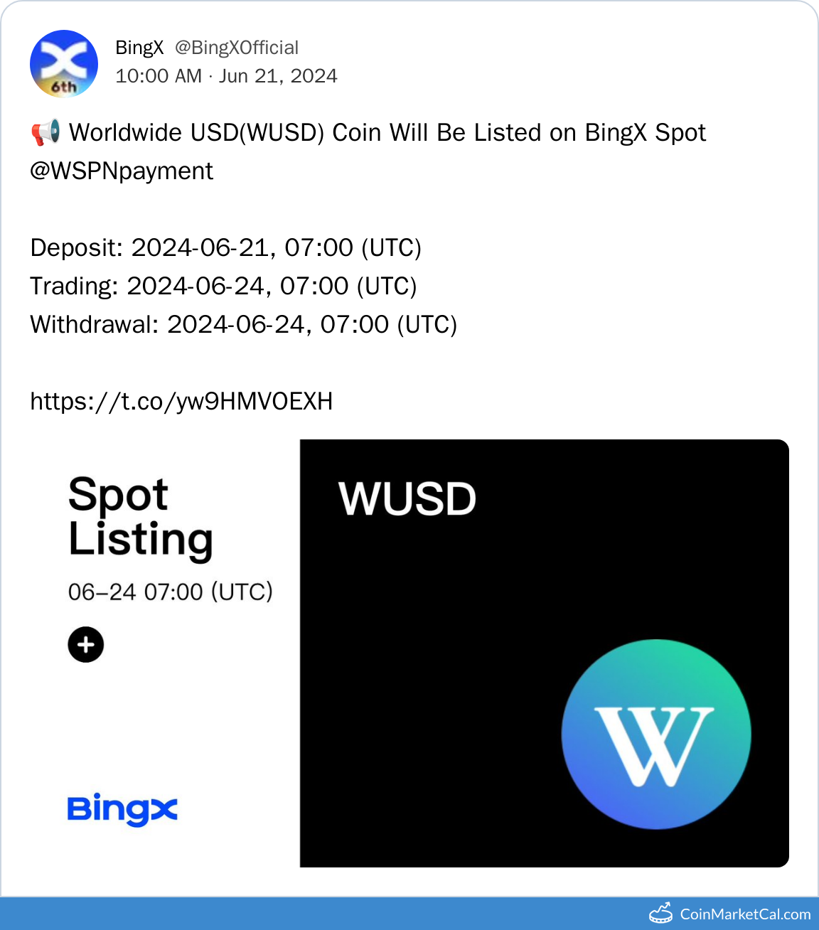 BingX Listing