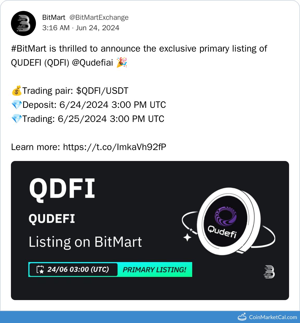 BitMart Listing