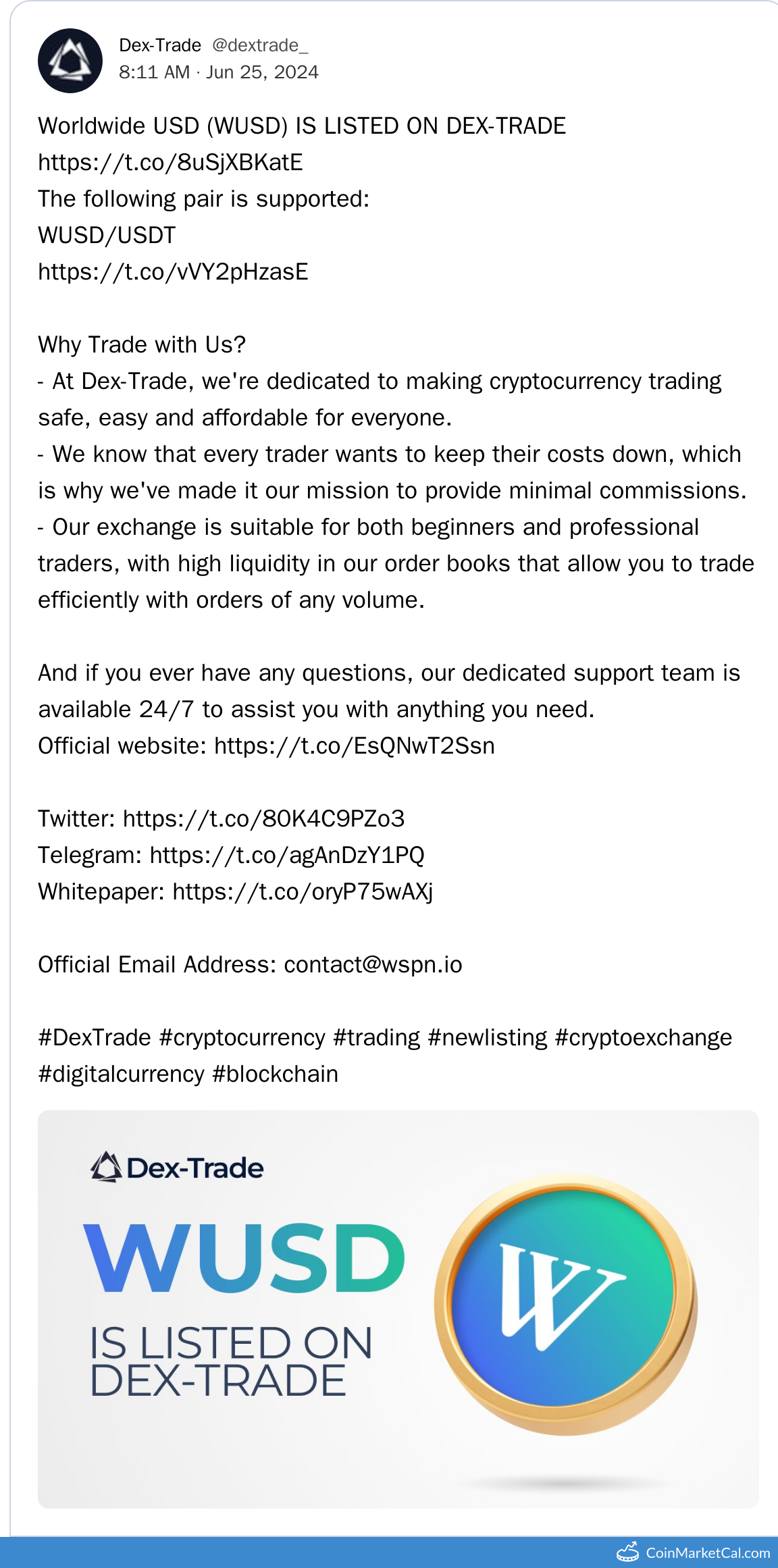 Dex-Trade Listing