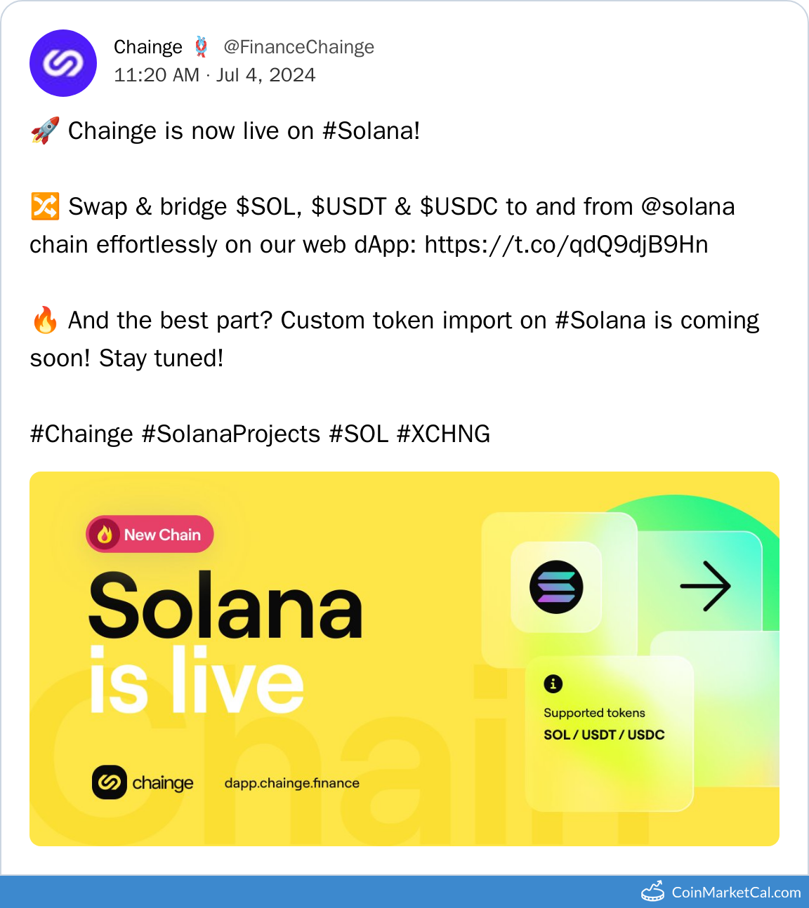 Chainge on Solana