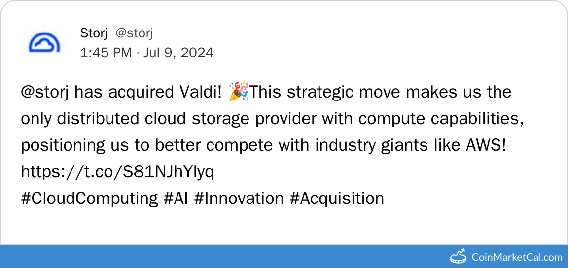 Storj Acquires Valdi